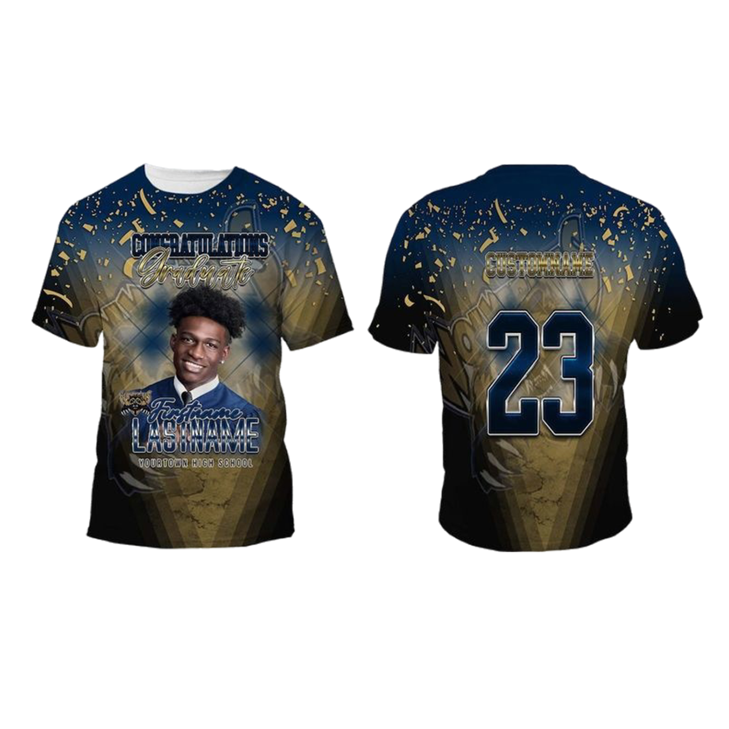 Custom All-Over 3D Dye Sublimation Short Sleeve Shirt (Your Photo on Your Shirt)