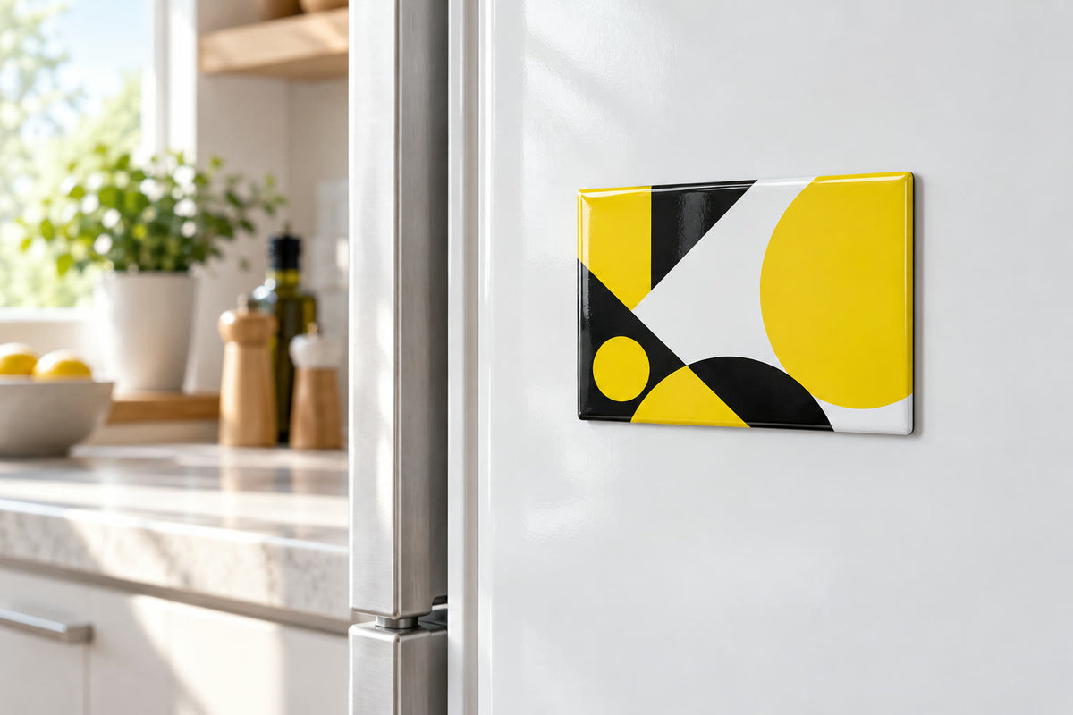 Promo magnet on a fridge